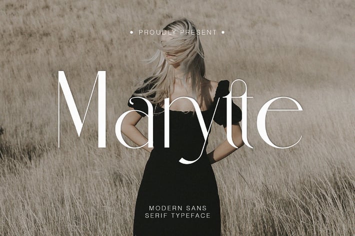 Marytte Modern sans serif Typeface