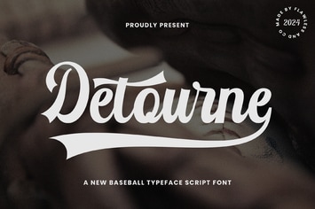 Detourne - Baseball Script Font