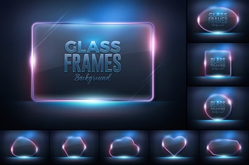 Glass Frame Glossy Background