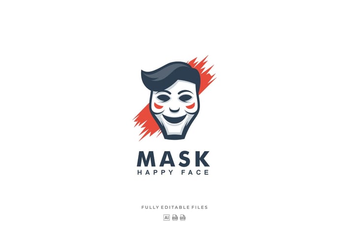 Happy Mask Logo Template
