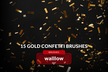 15 Confetti digital photoshop brushes