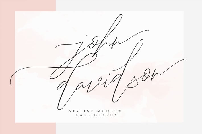 John Davidson Beautiful Modern Calligraphy Font