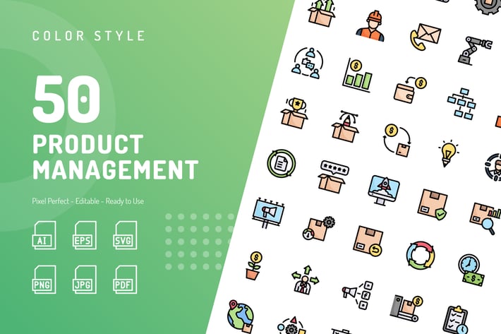 Product Management Color Icons 