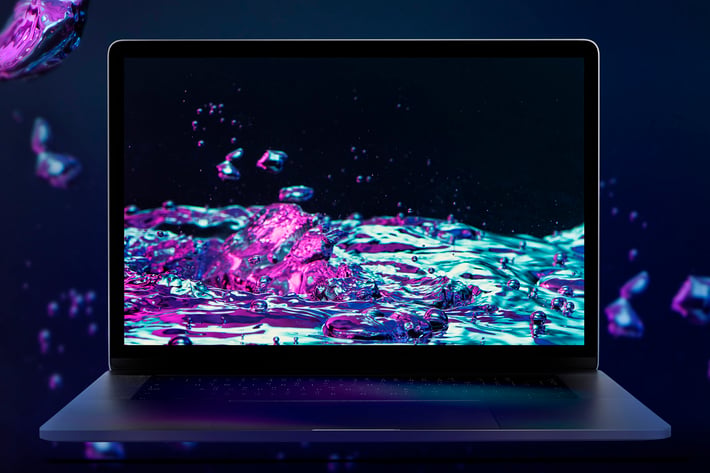 Laptop screen mockup psd digital device