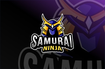 Samurai Ninja Esport Logo Template