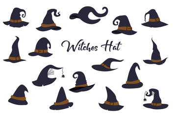 Witch Halloween Hat Hand Drawn