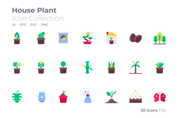 House Plant Color Icon