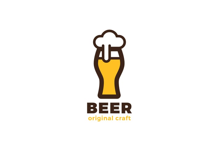 Pub Bar Brewery Logo Craft Beer Glass