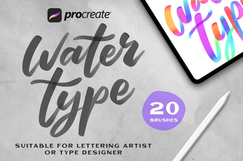 Water Type - Procreate Brushes