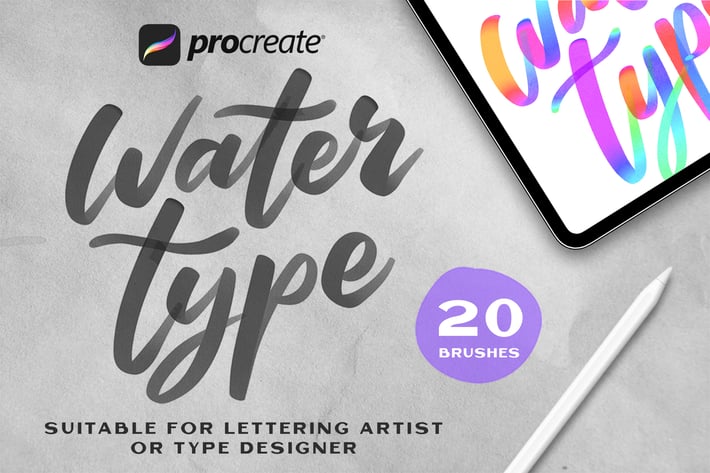 Water Type - Procreate Brushes