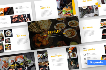 Presley - Restaurant Presentation Design Keynote
