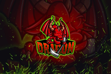 Red Dragon - Esport & Mascot Logo Template