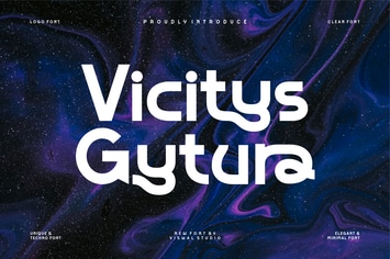 Vicitys Gytura - Modern Techno Logo Font