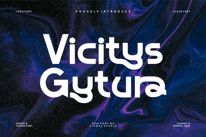 Vicitys Gytura - Modern Techno Logo Font