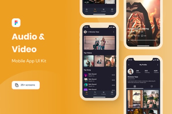 Audio & Video Mobile App UI Kit