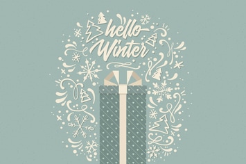 Hello Winter Christmas Greeting Card