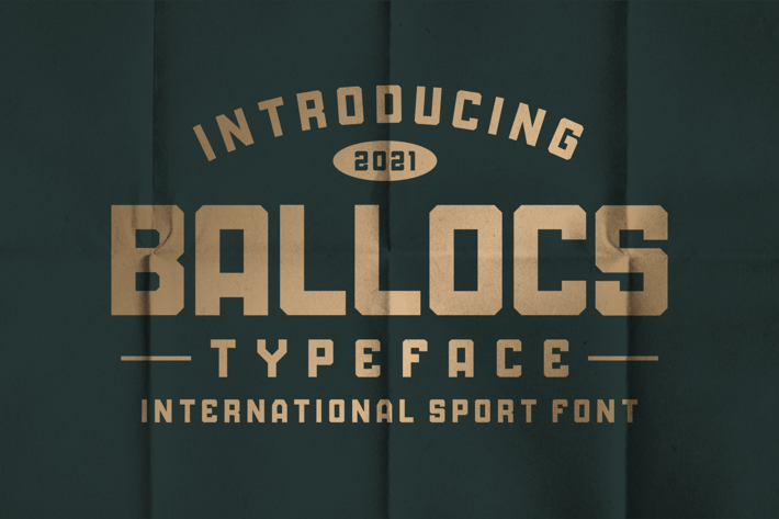 BALLOCS SPORT TYPEFACE