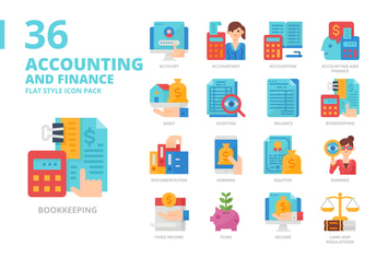 Accounting and Finance Flat Style
