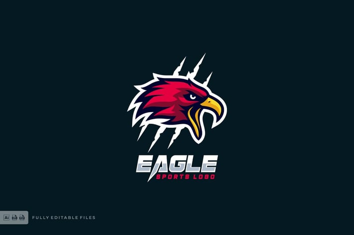 Eagle Head Mascot Sports and E-sports Style Logo