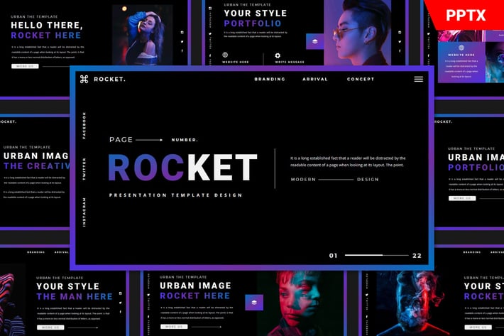 Rocket Powerpoint Template