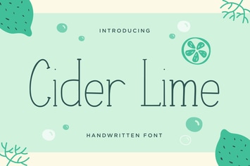 Cider Lime – Handwritten Font