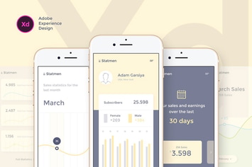 Statmen XD iOS Ui Kit - Statistic
