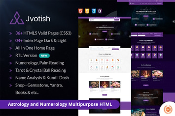 Jyotish - Astrology and Numerology HTML Template