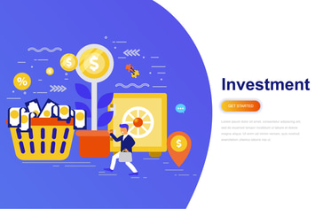 Investment and Growth Economy Modern Flat Concept