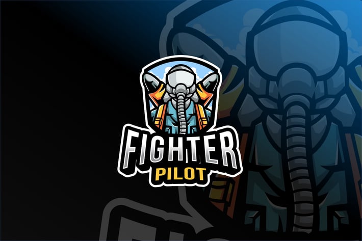 Fighter Pilot Esport Logo Template