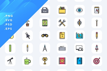 50 Creative Process Icons