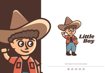 Little Boy Cartoon Logo