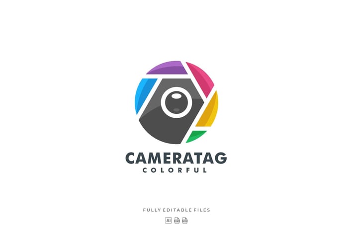 Camera Lens Color Logo
