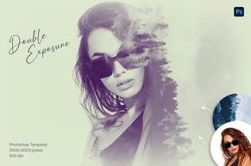 Double Exposure Photo Template