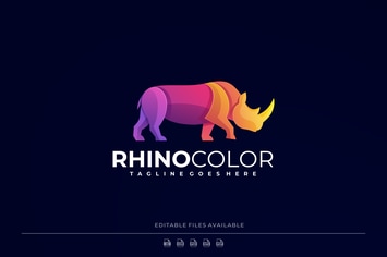Rhino Gradient Colorful Logo