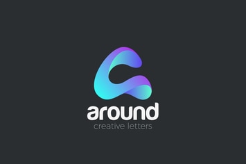 Logo Letter A creative design media technology