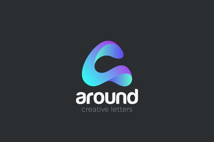 Logo Letter A creative design media technology