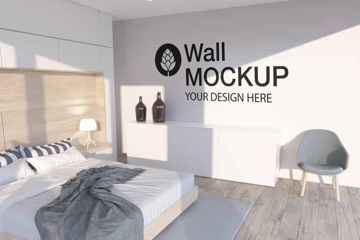 Wall Mockup in Room