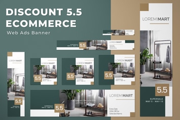 Discount 5.5 Ecommerce - Web Ads Banners