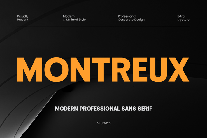 Montreux - Geometric Font