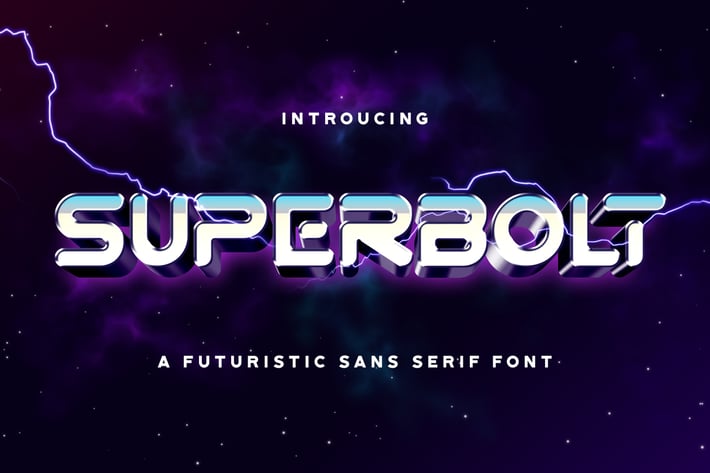 SUPERBOLT - Futuristic Sans Font