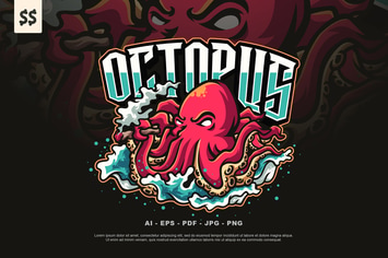 Octopus Logo Mascot Design