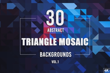 30 Abstract Triangle Mosaic Backgrounds - Vol. 1