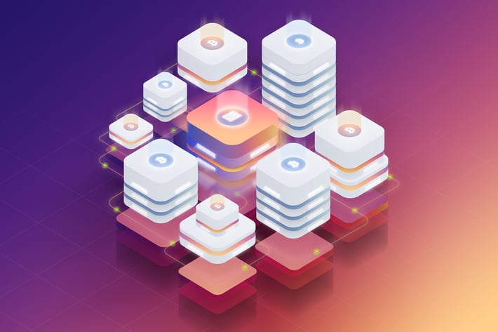 Isometric Crypto Server Illustration