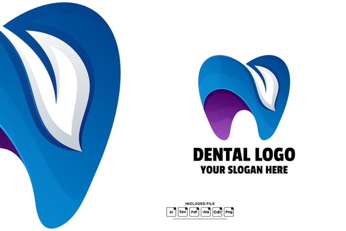 Dental Gradient Colorful Logo Template