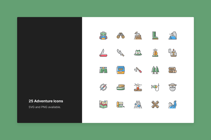 Adventure Icons - Color Style
