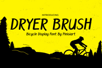 Dryer Brush – Bicycle Display Font
