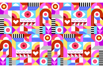 Cheerful Geometric Seamless Background