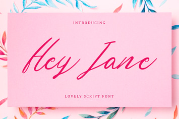 Hey Jane – Lovely Script Font