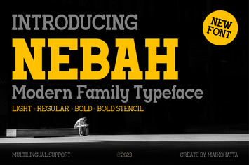 Nebah - Modern Family Typeface