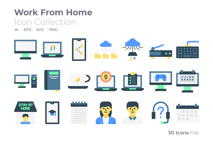 Work From Home Color Icon